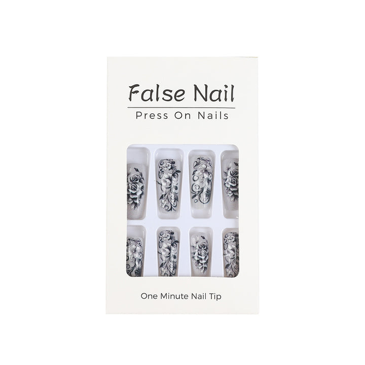 Artificial nails with floral designs Stornfield
