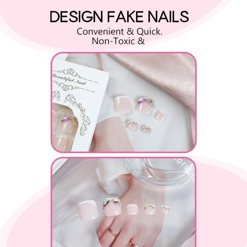Creative nail art set with glitter and flower embellishments Stornfield