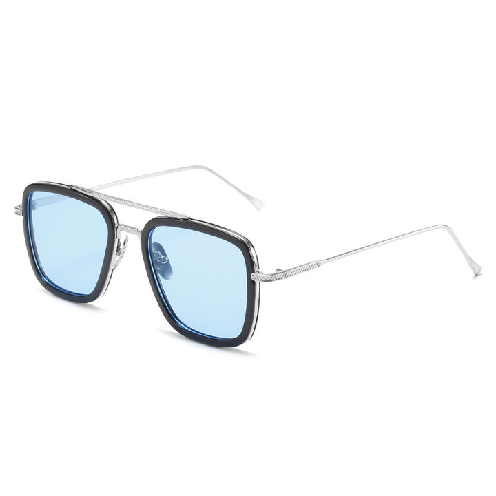 Women's fashionable square sunglasses with luxurious metal frame Stornfield