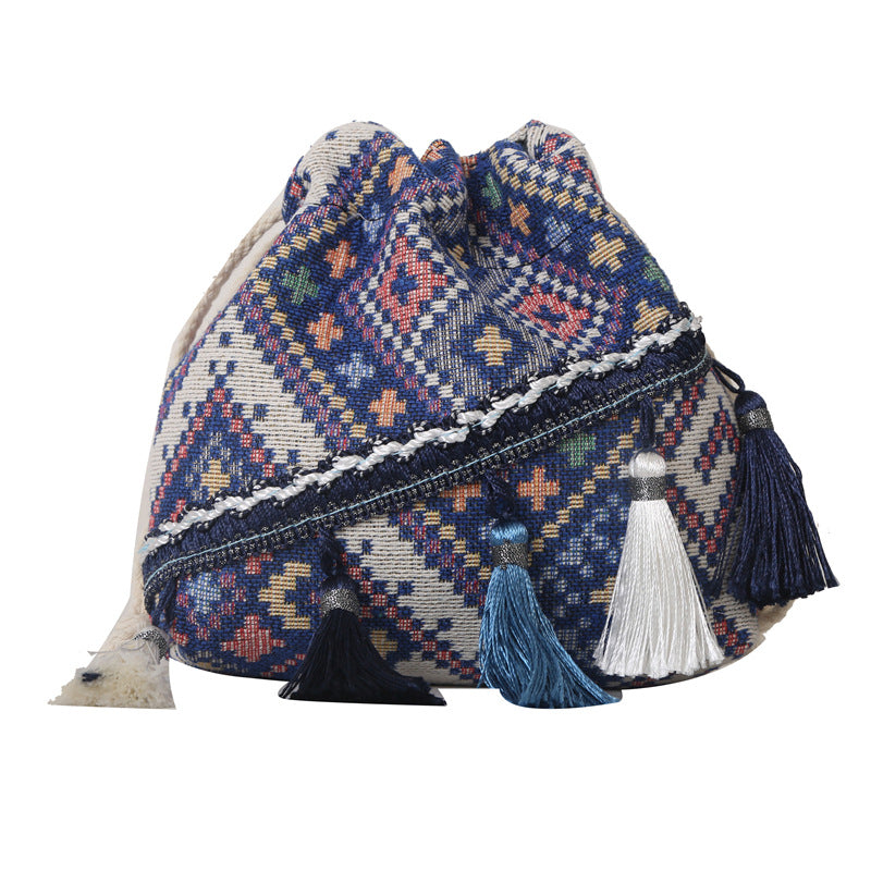Bohemian Drawstring Tote Bag