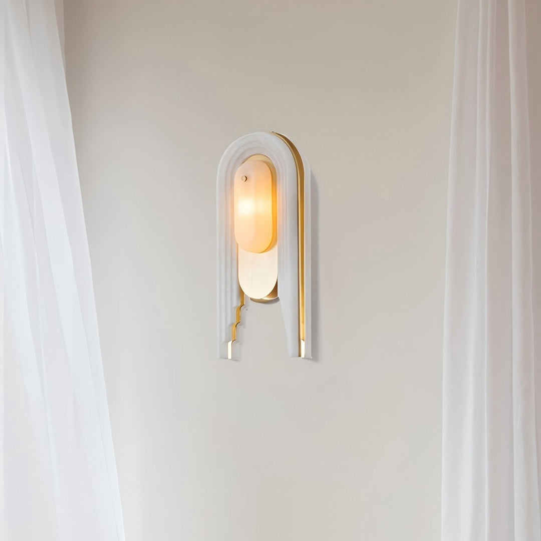 Modern Alabaster Wall Sconce