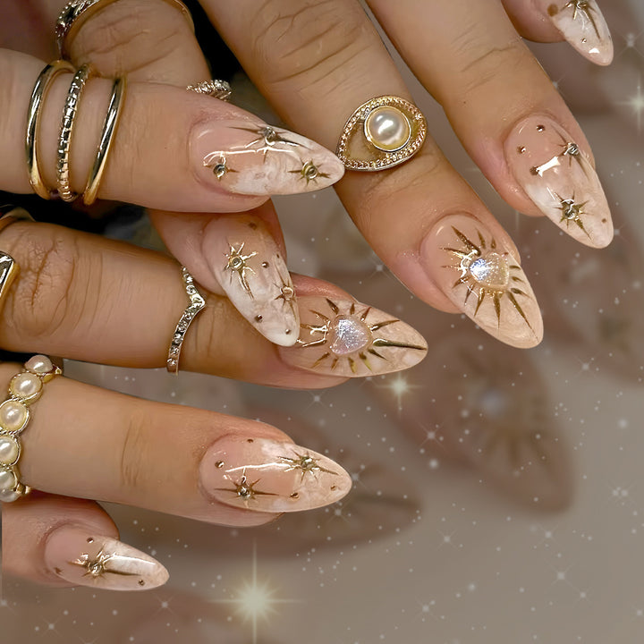 Decorative Nail Art Set with Luxury Metallic Accents Stornfield