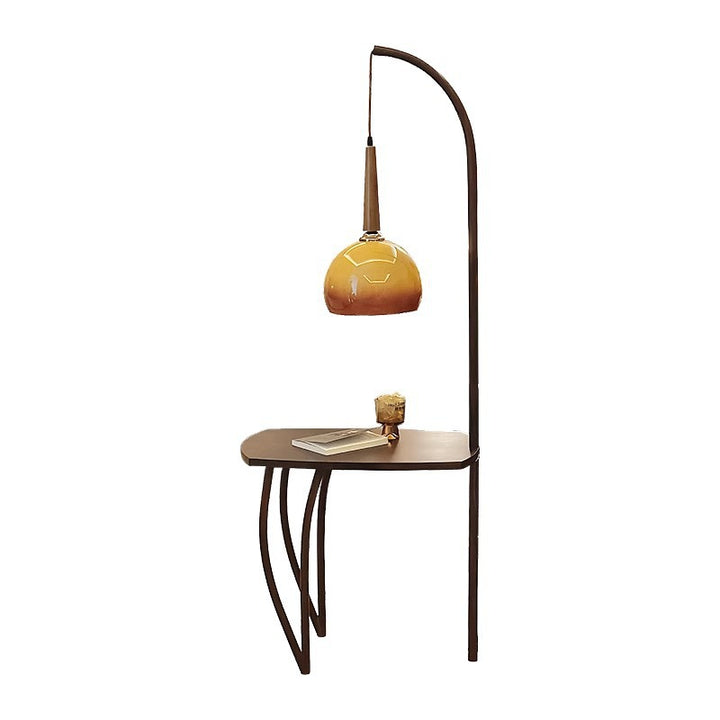Modern Minimalist Floor Lamp with Integrated Side Table