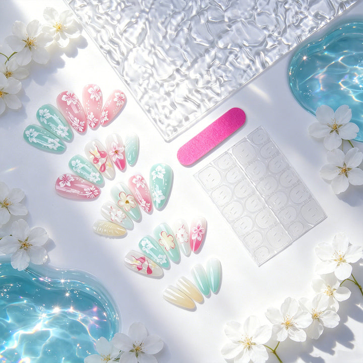 Elegant Art Nail Collection with Floral Motifs Stornfield