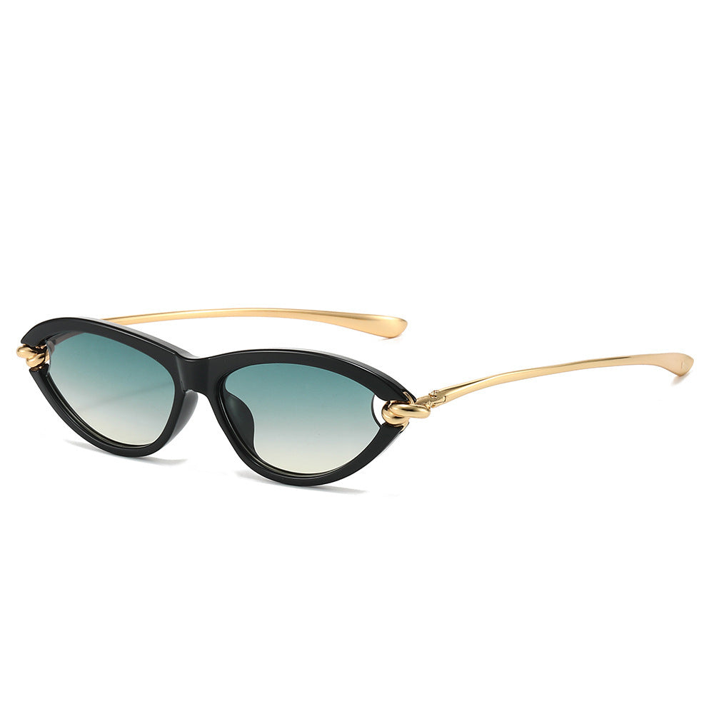 Chic Cat-Eye Sunglasses with Gold Accents Stornfield