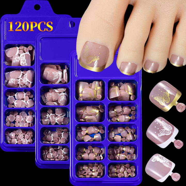 Floral Articulate Press-On Toenail Set Stornfield