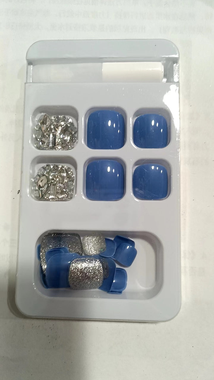 Decorative Press-On Nail Kit with Rhinestone Accents Stornfield