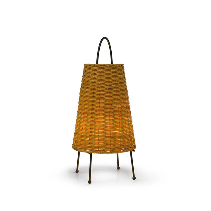 Elegant table lamp made of woven material Stornfield