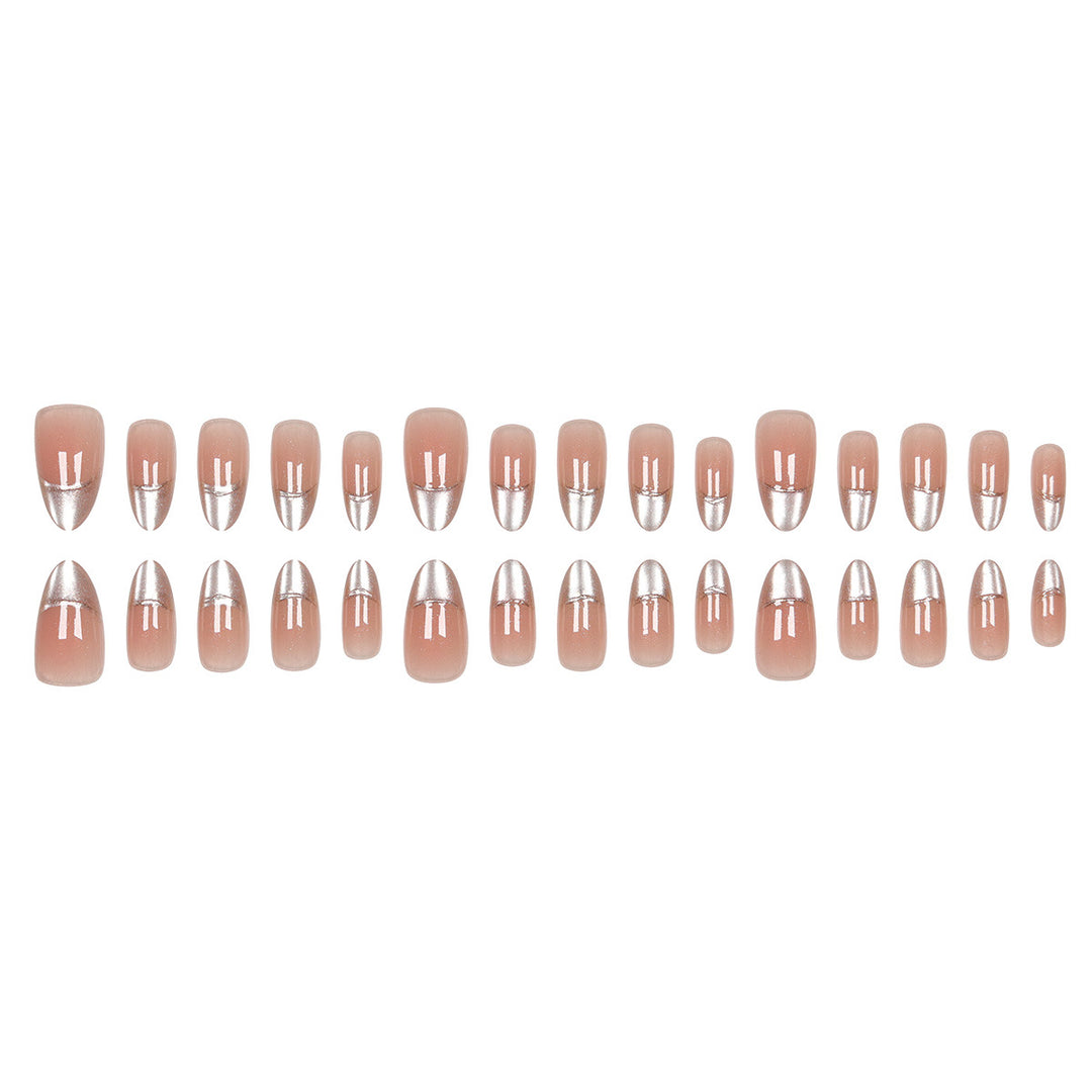 Elegant Stiletto Press-On Nails with Pearlescent Finish Stornfield