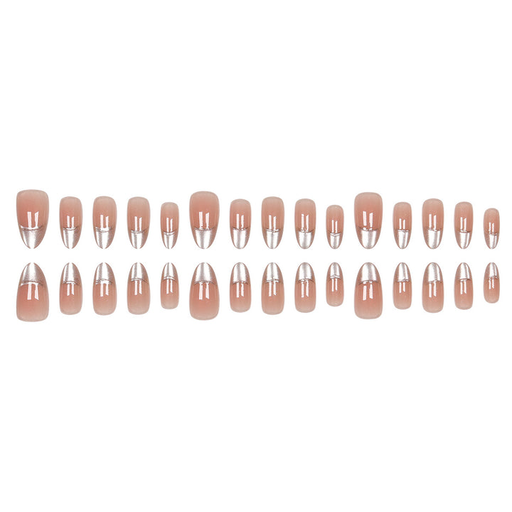 Elegant Stiletto Press-On Nails with Pearlescent Finish Stornfield