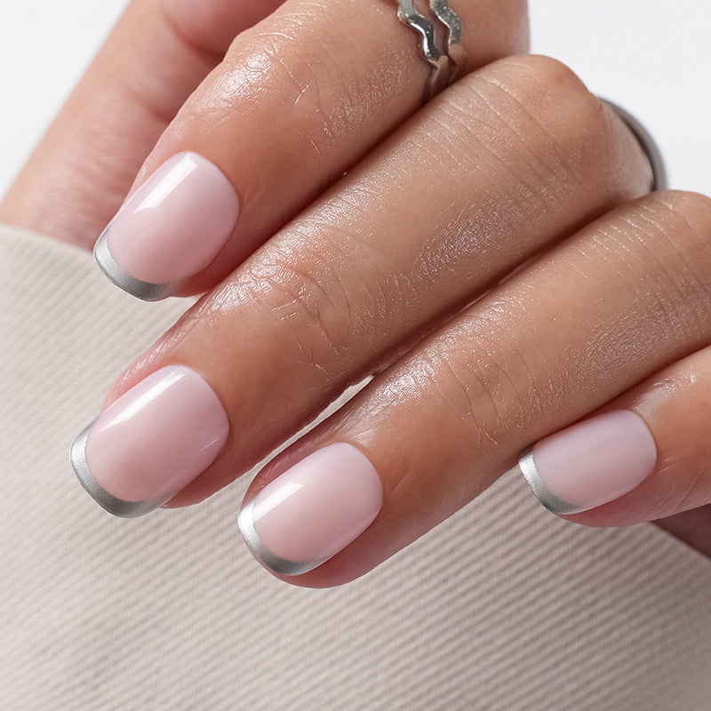 Artificial Nails in Natural French Tip Design Stornfield