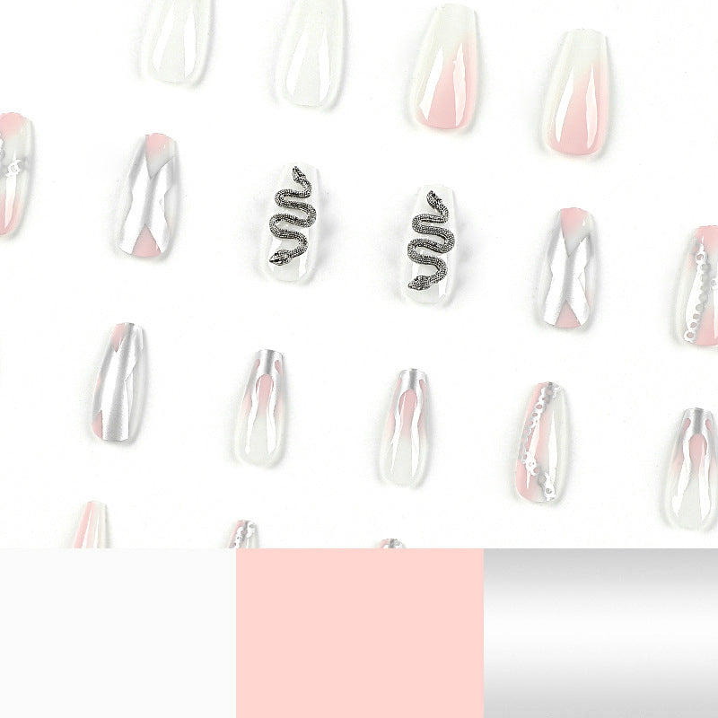 Artistic Nail Extensions with Snake Design Stornfield