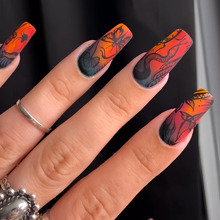 Artistic Abstract Press-On Nails Stornfield