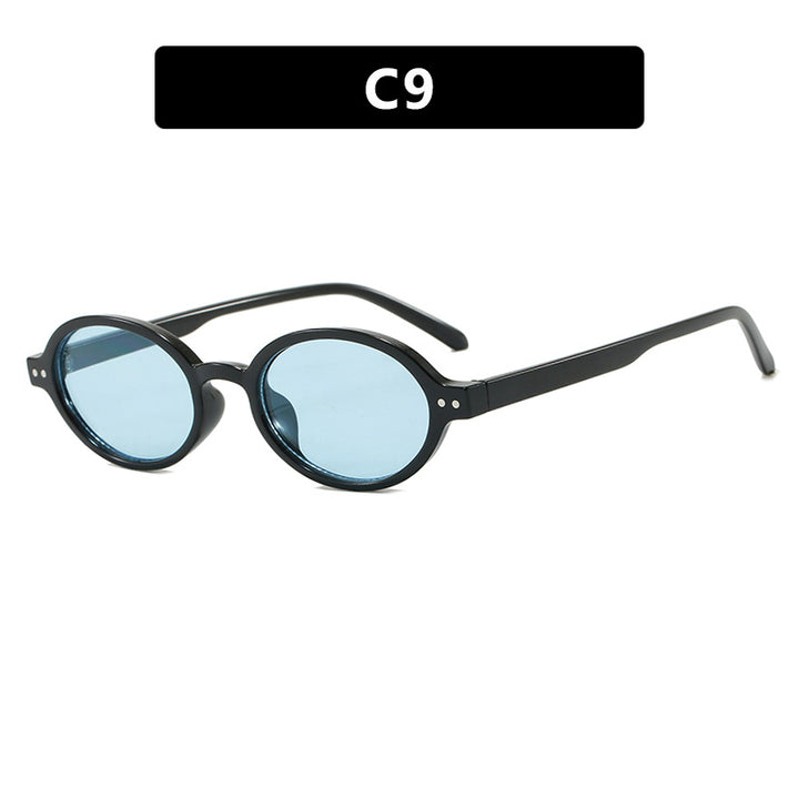 Ladies fashionable oval-shaped sunglasses with fancy frame Stornfield