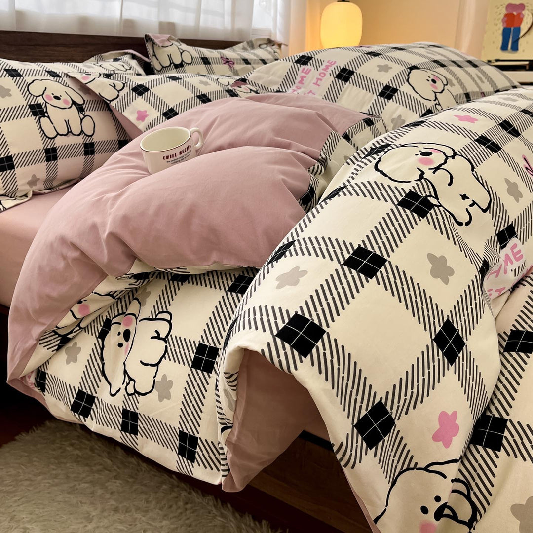 Whimsical Floral Print Duvet Cover Set