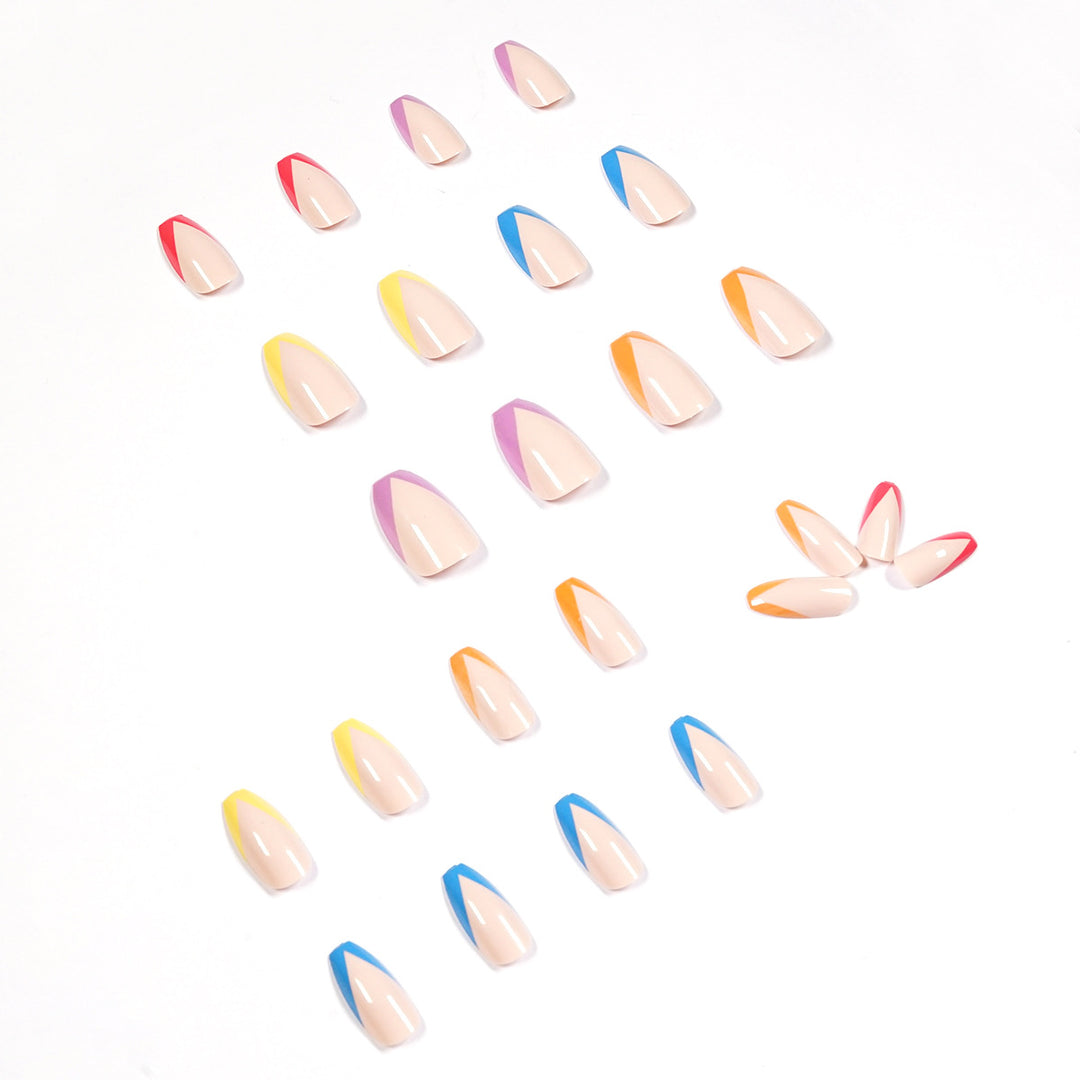 Artificial nail art with colorful tips and elegantly accented designs Stornfield