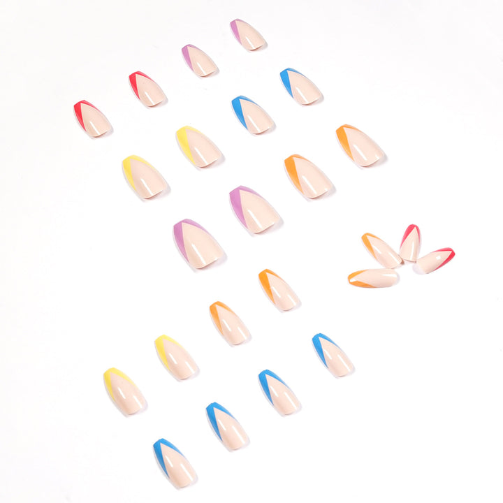 Artificial nail art with colorful tips and elegantly accented designs Stornfield