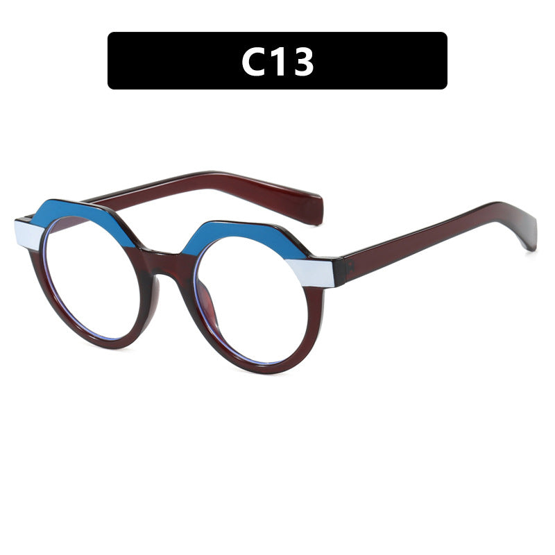 Ladies extravagant round sunglasses with colored accented frame Stornfield