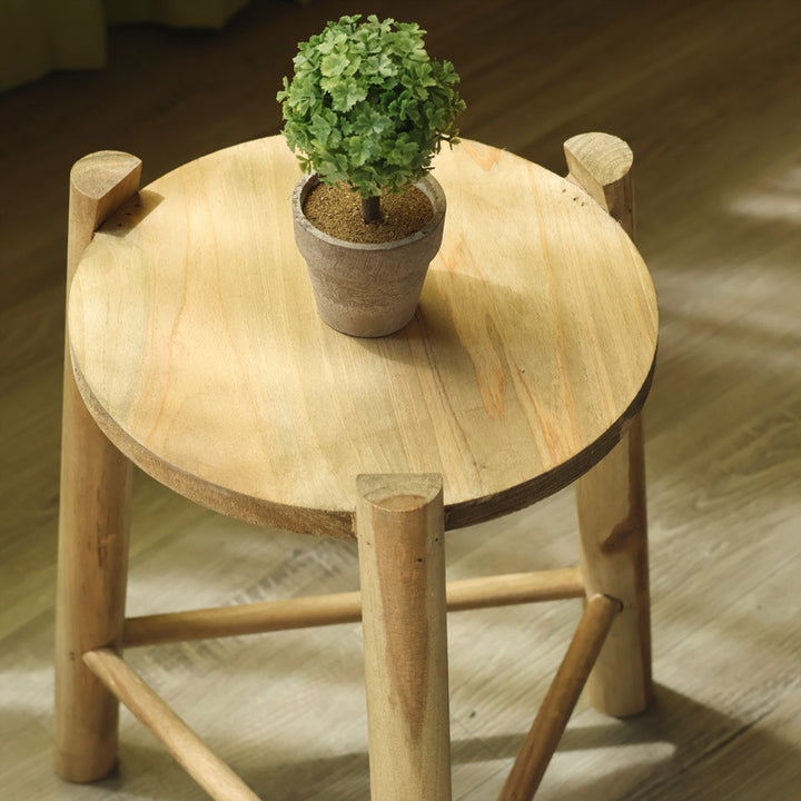 Rustic Wooden Stool Stornfield