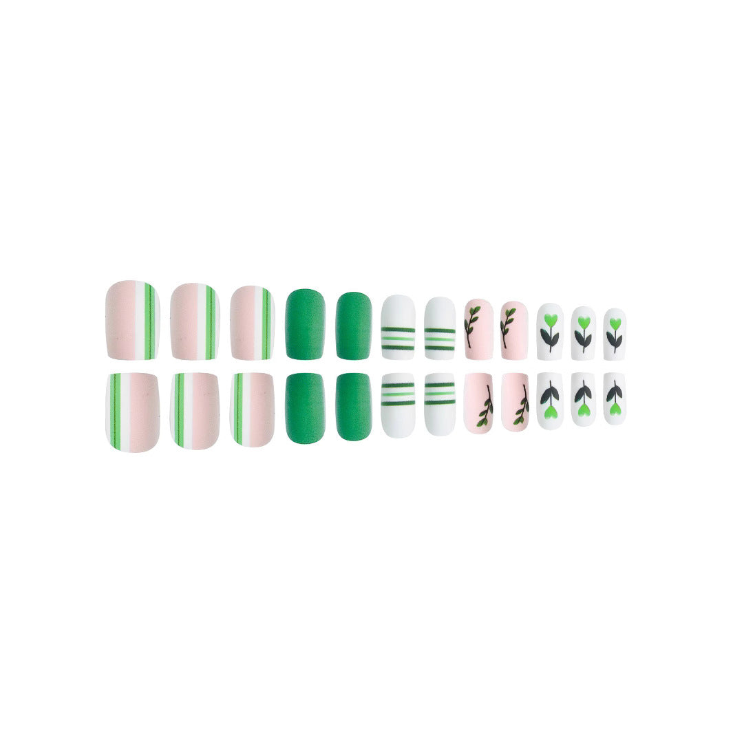 Botanical-Themed Press-On Nail Art Stornfield