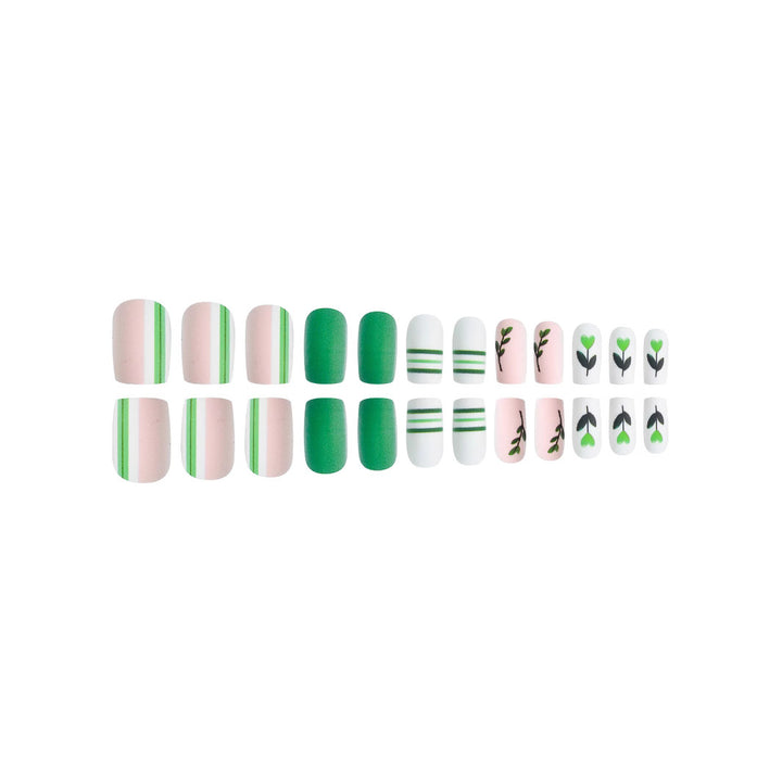 Botanical-Themed Press-On Nail Art Stornfield