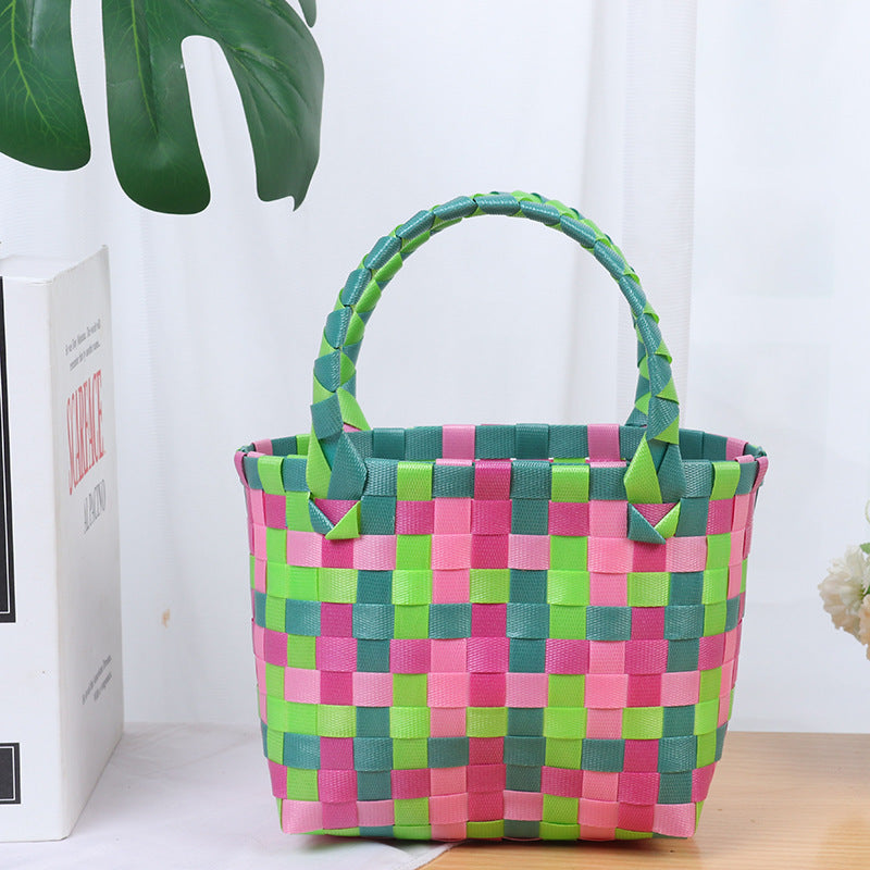 Colorful woven shopping bag Stornfield