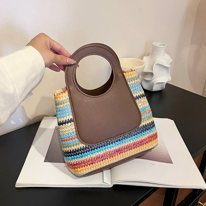Multi-Textured Handheld Tote Bag