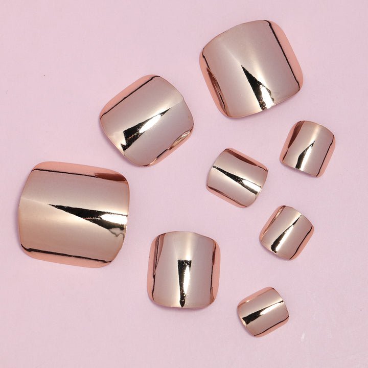 Metallic Press-On Toenail Set Stornfield