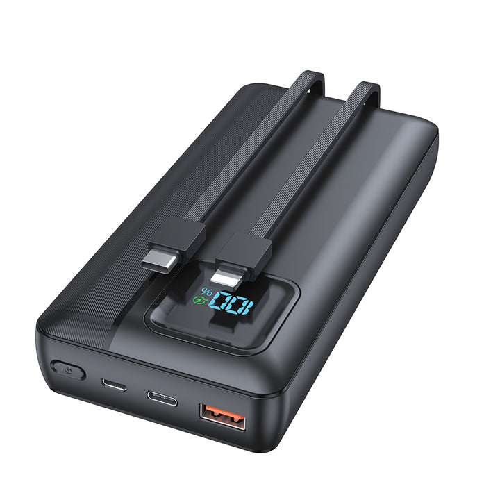Powerbank with Integrated Charging Cable and LED Display Stornfield