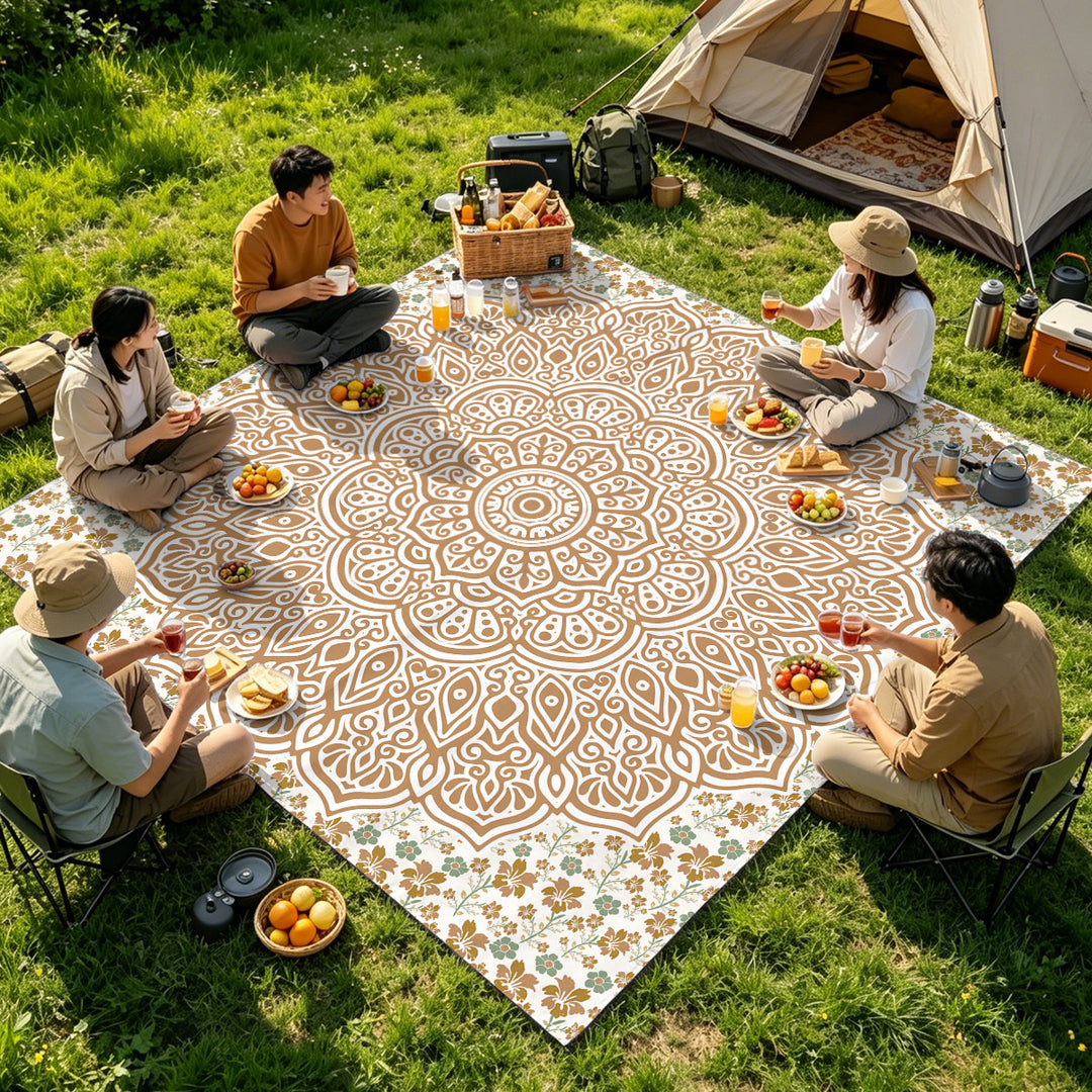 Mandala Design Beach Mat Stornfield