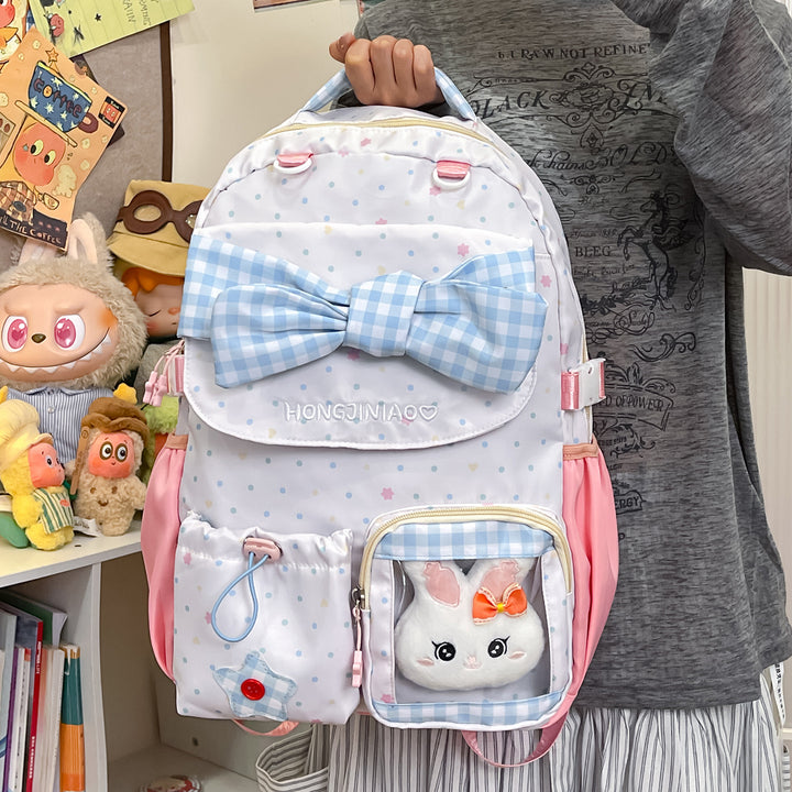 Playful Bow-Embellished Backpack Stornfield