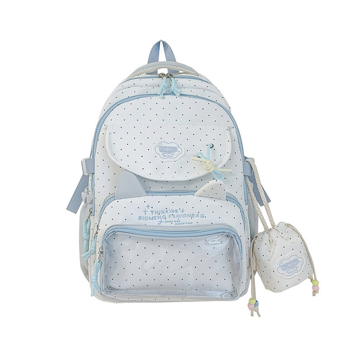Polka Dot Design Backpack with Multiple Compartments Stornfield