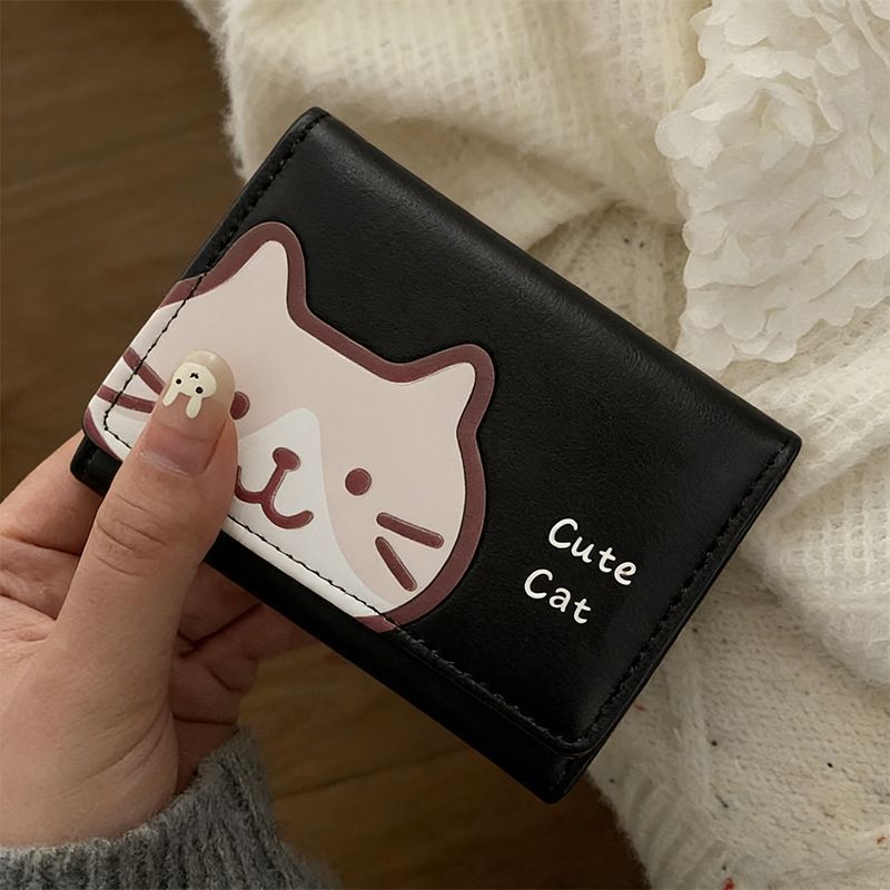 Cute Cat-Themed Card Case