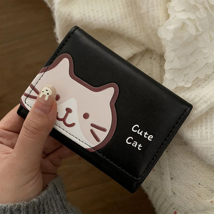Cute Cat-Themed Card Case