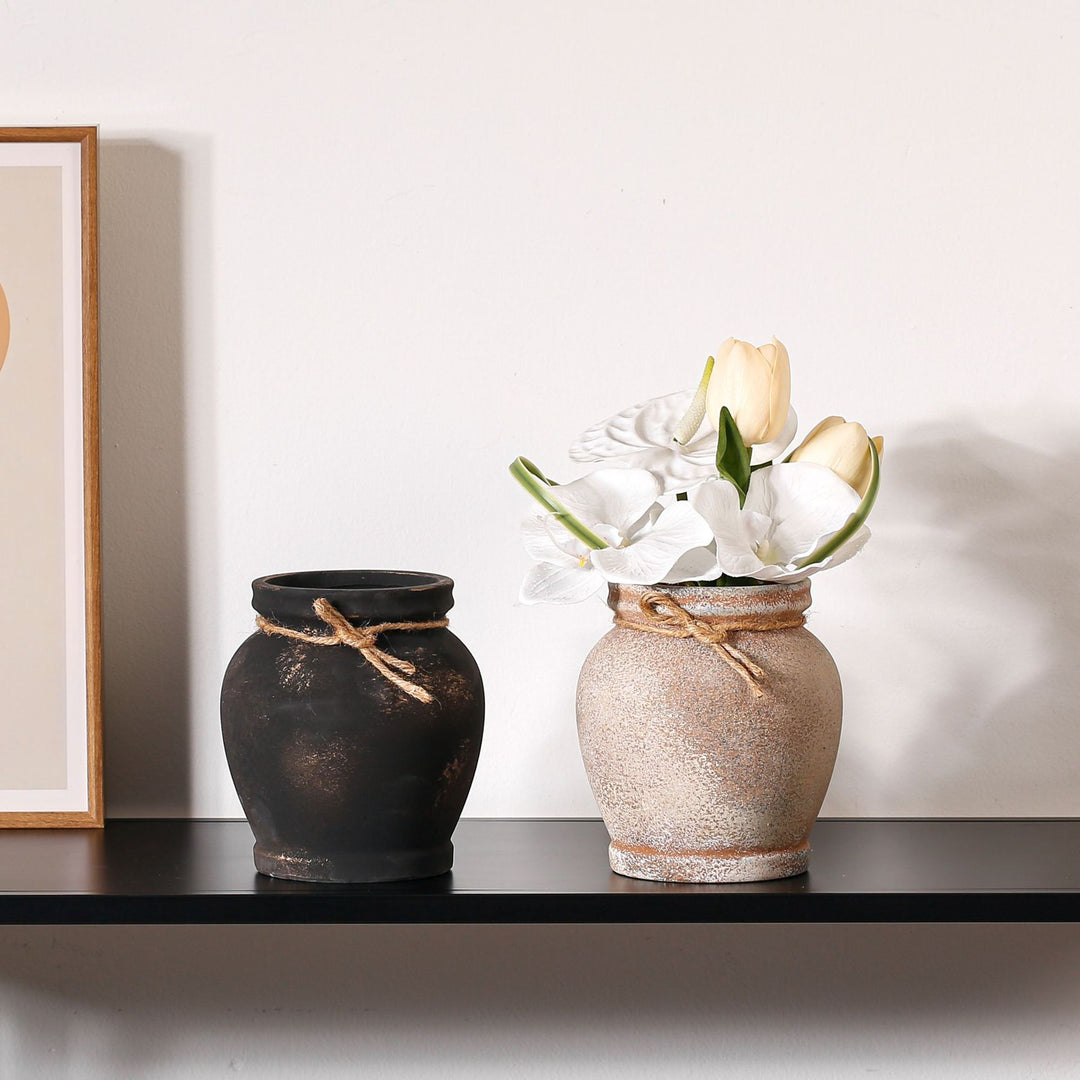 Rustic ceramic plant decoration Stornfield