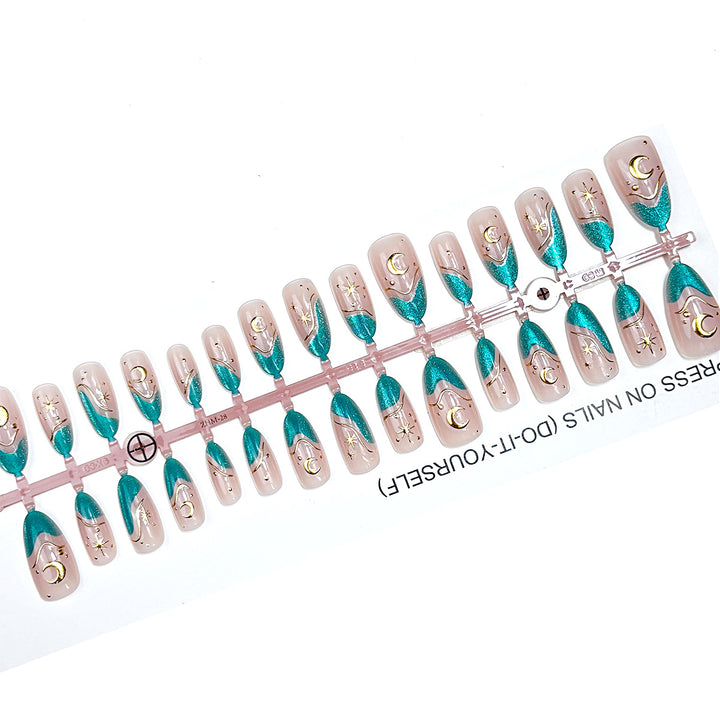 Premium Artistic Press-On Nail Set Stornfield