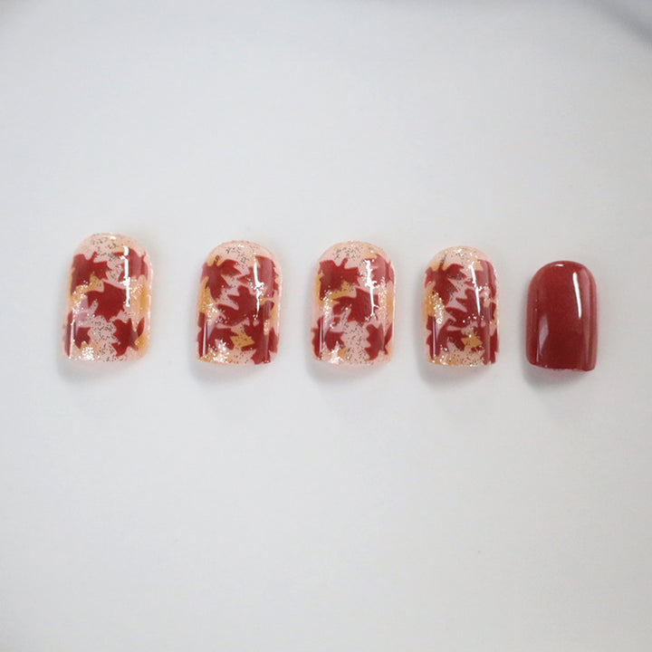 Autumn Leaf Nail Art Enhancements Stornfield