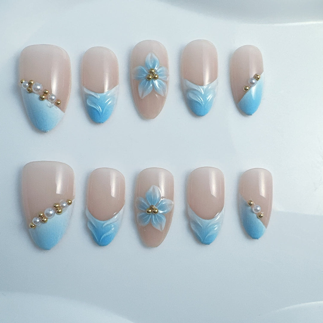 Elegant artificial nails with floral accents Stornfield