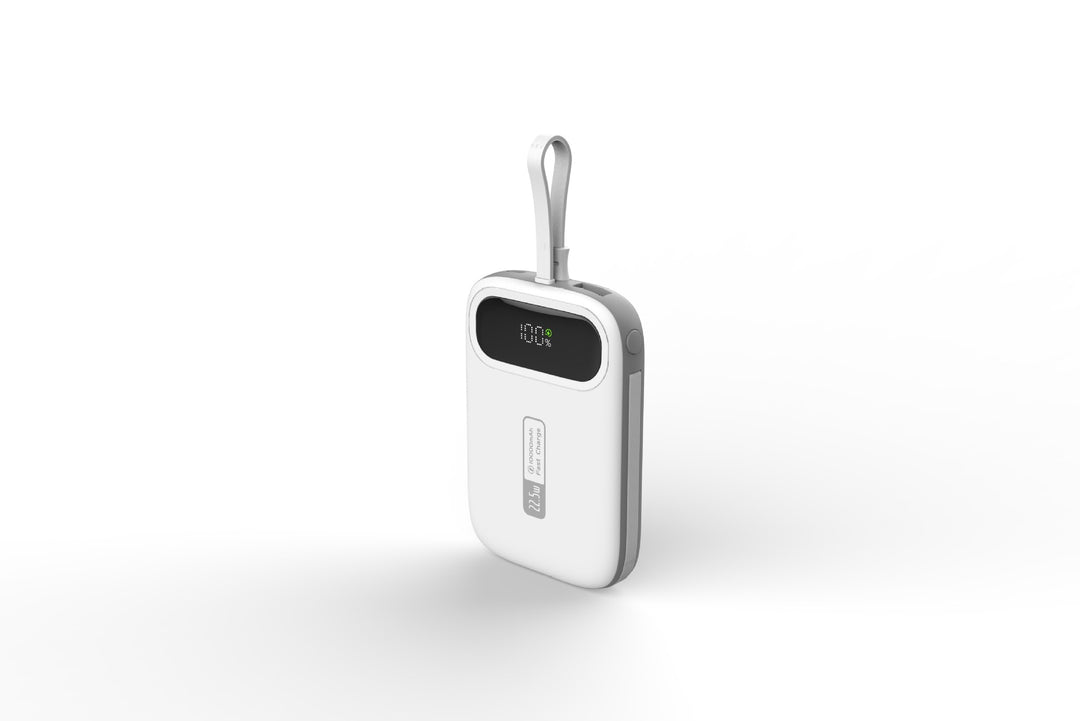 Portable power bank with fast USB-C connection and integrated LED display Stornfield
