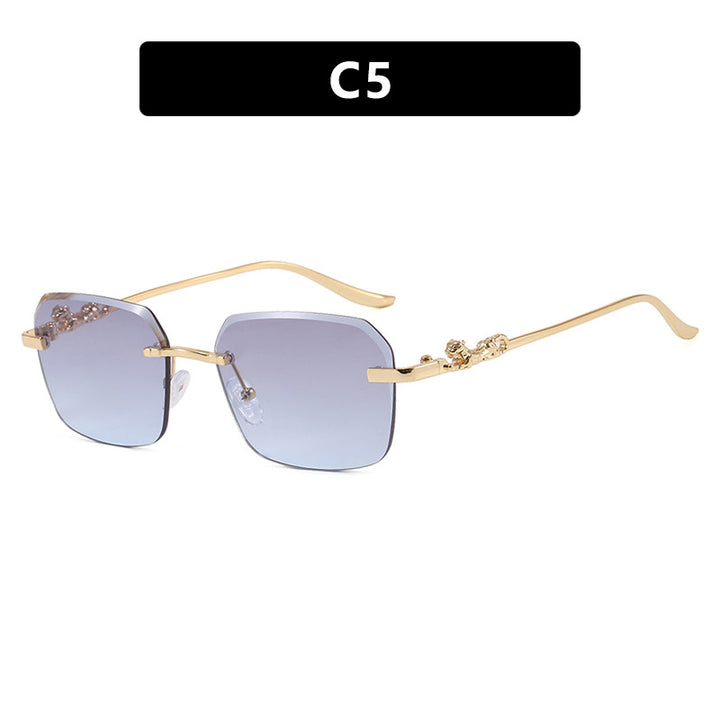 Women's fashionable square sunglasses with elegant gold frame and protective UV filter Stornfield