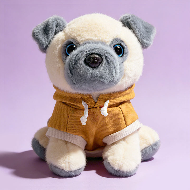 Plush Sitting Puppy in Hooded Sweatshirt Collectible Soft Toy Stornfield