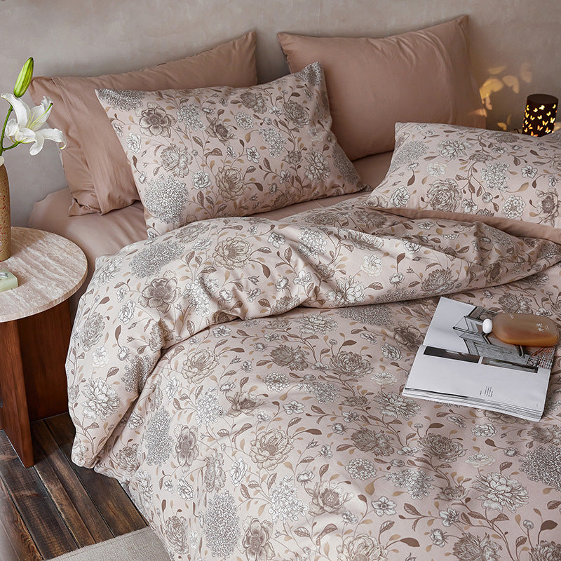 Luxury Botanical Print Duvet Cover Set