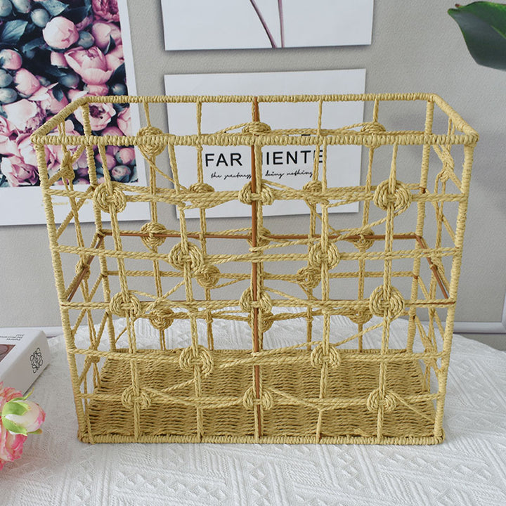 Handwoven Natural Fiber Storage Basket Stornfield