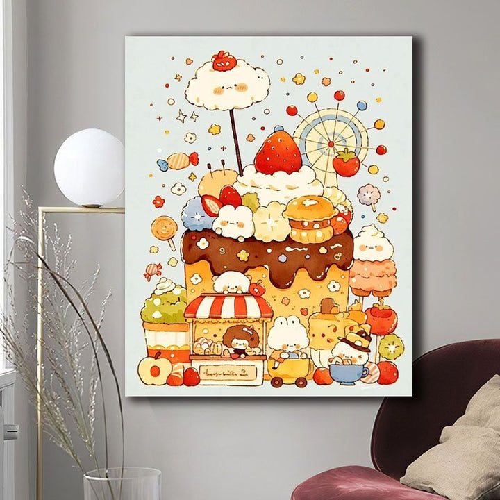 Whimsical Dessert-Themed Canvas Art Print Stornfield