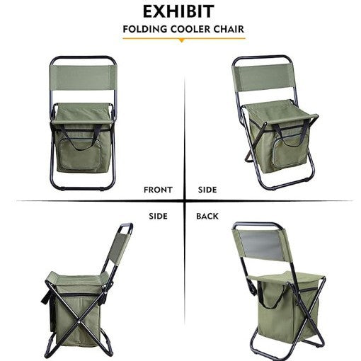 Unisex Folding Chair with Insulated Cooler Bag Stornfield