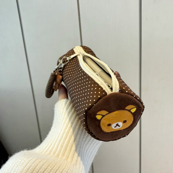 Plush Animal-Themed Multi-Functional Pencil Case