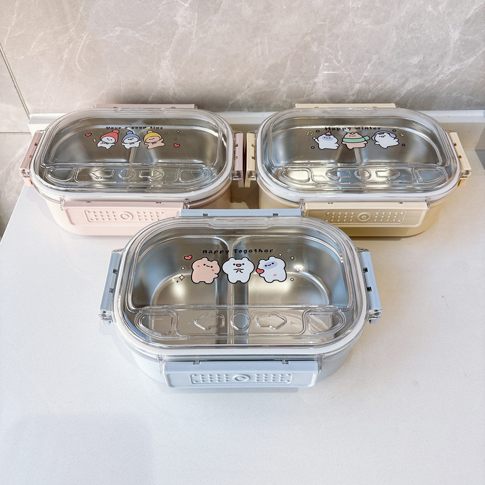 Cartoon-Themed Multi-Compartment Food Storage