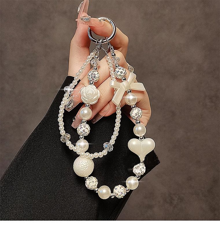 Elegant Pearl Bead Charm Keychain Stornfield