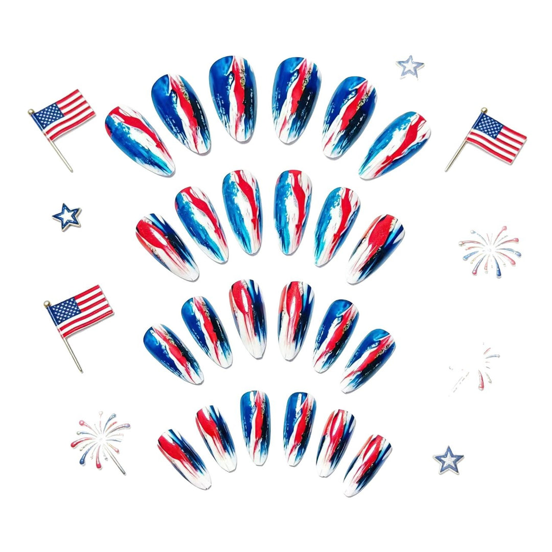 Artificial Nail Art with Abstract Color Design Stornfield