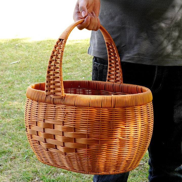 Handwoven Wicker Utility Basket Stornfield